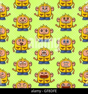 Cartoon Monster nahtlose Stock Vektor