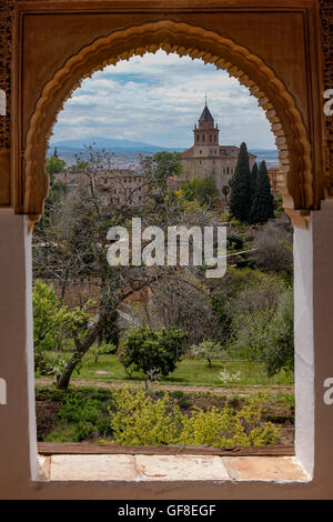 Blick auf das Alhambra-Palast, Granada, Spanien Stockfoto