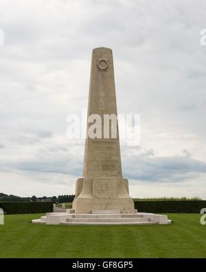 Das New Zealand National Memorial an Longueval, Frankreich Stockfoto