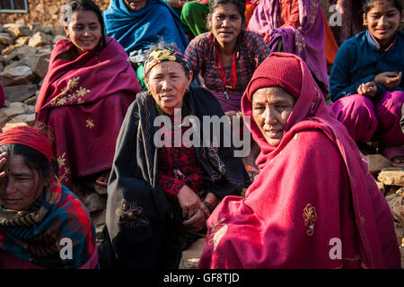 Nepal, Nuwakot Bezirk, ein Jahr nach dem Erdbeben Stockfoto