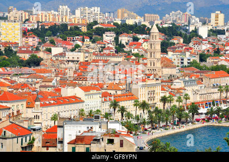 Split Stadtbild, Stadt am Mittelmeer in Kroatien Stockfoto