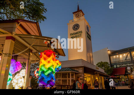 Historischer Bauernmarkt lokal und shopping Ort, Los Angeles, Kalifornien, USA Stockfoto