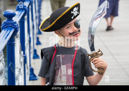 Swanage, Dorset, UK. 30. Juli 2016. Die erste jemals pirate Festival, Purbeck-Piraten-Festival, findet in Swanage im Juli. Bildnachweis: Carolyn Jenkins/Alamy Live-Nachrichten Stockfoto