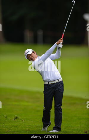 Woburn Golf Course, Milton Keynes, UK. 31. Juli 2016. Ricoh Womens Open Golf, letzte Runde. Haru Nomura (Japan) verharmlost die 4.. Bildnachweis: Aktion Plus Sport/Alamy Live-Nachrichten Stockfoto