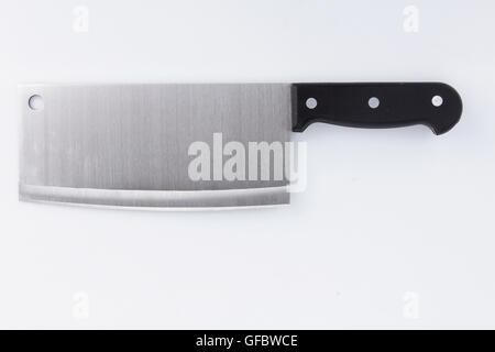 Messerset isoliert auf weiss Stockfoto