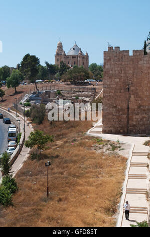 Jerusalem, den Berg Zion: Blick 1352 Abtei, in der Abtei Hagia Maria Sion in der vermuteten Ort, an dem die Jungfrau Maria gestorben Stockfoto