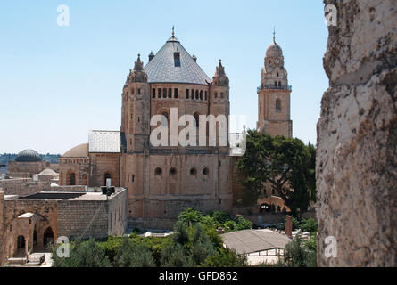 Jerusalem, den Berg Zion: Blick 1352 Abtei, in der Abtei Hagia Maria Sion in der vermuteten Ort, an dem die Jungfrau Maria gestorben Stockfoto