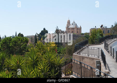 Jerusalem, den Berg Zion: Blick 1352 Abtei, in der Abtei Hagia Maria Sion in der vermuteten Ort, an dem die Jungfrau Maria gestorben Stockfoto