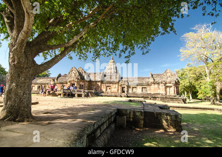 BURIRAM, THAILAND - Dezember 29,2015: Phanom Rung Historical Park, Burg Felsen in der Northeastl in Buriram Thailand. Stockfoto