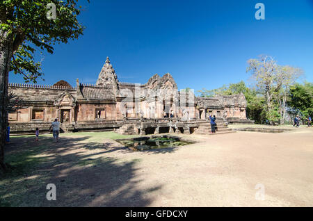 BURIRAM, THAILAND - Dezember 29,2015: Phanom Rung Historical Park, Burg Felsen in der Northeastl in Buriram Thailand. Stockfoto