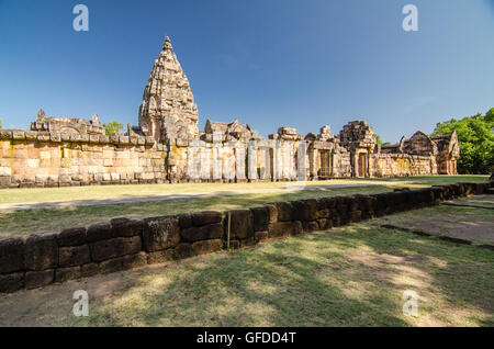 BURIRAM, THAILAND - Dezember 29,2015: Phanom Rung Historical Park, Burg Felsen in der Northeastl in Buriram Thailand. Stockfoto