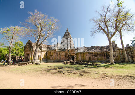 BURIRAM, THAILAND - Dezember 29,2015: Phanom Rung Historical Park, Burg Felsen in der Northeastl in Buriram Thailand. Stockfoto