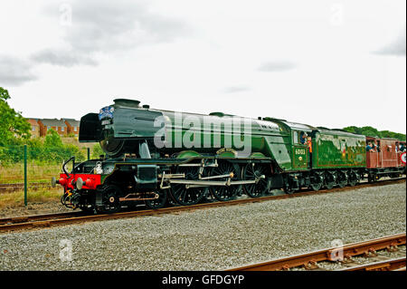 A3 Pazifik No 60103 Flying Scotsman bei Fortbewegung Eisenbahnmuseum Shildon am 24. Juli 2016 Stockfoto