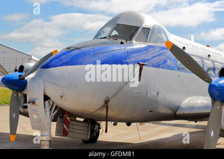 De Havilland DH-104 Dove G-DHDV auf der Farnborough International Airshow 2016 Stockfoto