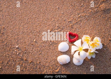 Herzen auf die Sommer-Strand-soft-Fokus Stockfoto