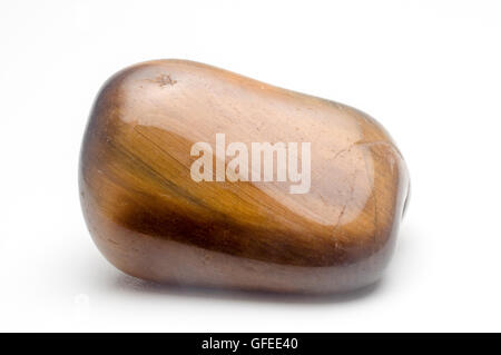 Einzelne Tiger Eye Halbedelsteine Edelstein Gemini Birthstone Stockfoto