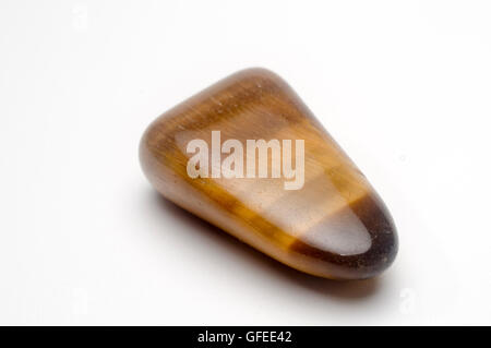 Einzelne Tiger Eye Halbedelsteine Edelstein Gemini Birthstone Stockfoto