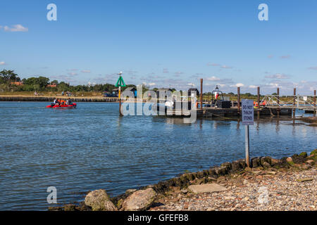 Fluß Blyth Southwold Hafenblick auf warberswick Stockfoto