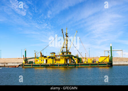 Bauarbeiten an den Docks von kommerziellen Hafen von Danzig, Polen. Stockfoto