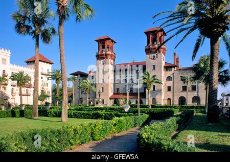 Lightner Museum, ursprünglich Hotel Alcazar in der ältesten Stadt der USA, St. Augustine, Florida und Umgebung. Amerikanische viktorianischen Häuser Antiquitäten Stockfoto