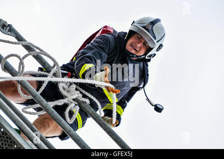 Belfast, Nordirland. 8. August 2013 - ultimative Feuerwehrmann Event, World Police and Fire Games (WPFG) Stockfoto