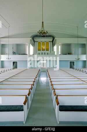 Der alte Walfänger Kirchenraum in Edgartown auf Insel Martha's Vineyard aus Cape Cod, Massachusetts, New England, USA Stockfoto