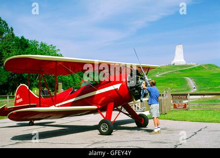 Wright Brothers National Memorial in Kill Devil Hills, Cape Hatteras, North Carolina, USA. Standort der ersten bemannten Flug Stockfoto