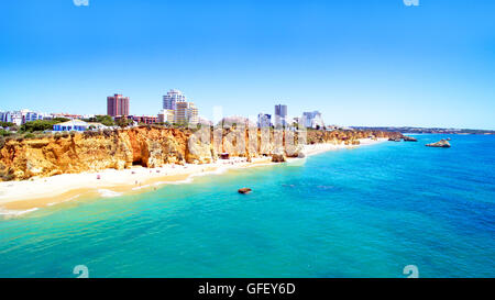 Luftaufnahmen von Praia da Rocha in der Algarve-Portugal Stockfoto