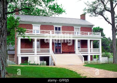 McLean House in Appomattox Court House nationaler historischer Park, Virginia USA. Hier übergab Lee Grant. Amerikanischer Bürgerkrieg Stockfoto