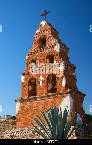 Glockenturm, Mission San Miguel Arcangel, San Miguel, California Stockfoto