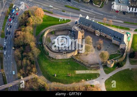 Luftaufnahme, Schloss Broich, Schloss Broich, Mülheim, Ruhr Gebiet, Nord Rhein Westfalen, Deutschland, Europa, Luftaufnahme, Stockfoto