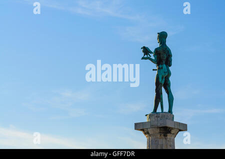 Beograd, Belgrad: Statue des Pobednik (Victor) in der Kalemegdan Festung, Serbien, Stockfoto