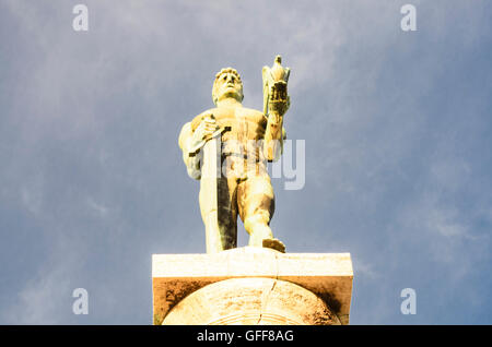 Beograd, Belgrad: Statue des Pobednik (Victor) in der Kalemegdan Festung, Serbien, Stockfoto