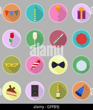 feste Stellen flach Icons Vektor-Illustration auf Hintergrund isoliert Stock Vektor