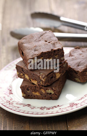 hausgemachte Schokolade Brownie Kuchen Stockfoto