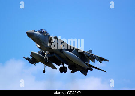 Spanische Marine BAe Harrier in Farnborough Stockfoto