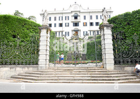 Eingang und der Villa Carlotta und seine Gärten Stockfoto