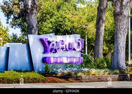 Ein Yahoo-Zeichen in San Jose Kalifornien Stockfoto