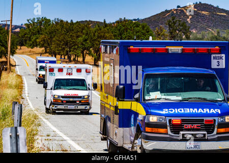 Der Amgen Tour of California 2015 Stufe 3 von San Jose über Livermore und zurück nach San Jose in San Antonio Valley getroffen Stockfoto