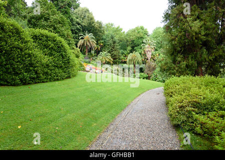 Ein Blick auf den vorderen Terrassen und Gärten der Villa Carlotta Stockfoto