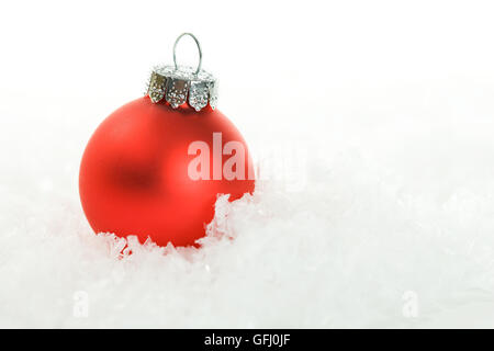 Reihe von Weihnachten im Zusammenhang mit Dekorationen, isoliert auf einem weißen Hintergrund. Stockfoto