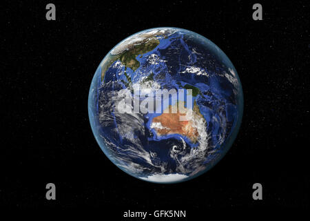 Detaillierte Ansicht der Erde aus dem Weltraum, Australien und Südostasien zeigen. Elemente dieses Bildes, eingerichtet von der NASA Stockfoto