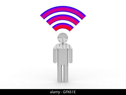 3D render Bild Kommunikation Symbol darstellt Stockfoto