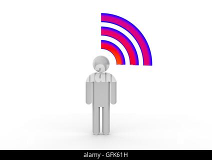 3D render Bild Kommunikation Symbol darstellt Stockfoto