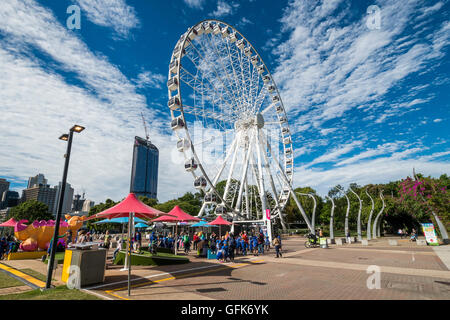 Southbank Riesenrad, Brisbane, Queensland, Australien. Stockfoto