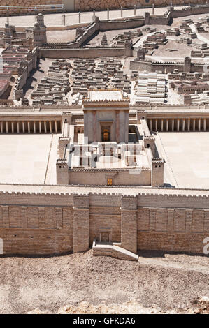 Jerusalem, Israel-Museum: der zweite Tempel Modell, eröffnet im Jahre 1966, ein Modell von Jerusalem vor der Zerstörung des Tempels Stockfoto