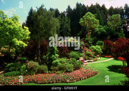 Butchart Gardens ist eine nationale historische Stätte Kanadas, auf Vancouver Island. Victoria, BC - Kanada. Stockfoto