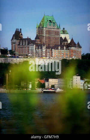Die Château Frontenac ist ein grand Hotel in Quebec Stadt, Quebec, Kanada Stockfoto