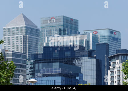 Banking-Hub von Canary Wharf in London England Vereinigtes Königreich Großbritannien Stockfoto
