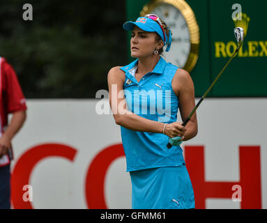Woburn Golf Course, Milton Keynes, UK. 31. Juli 2016. Ricoh Womens Open Golf, letzte Runde. Lexi Thompson (USA) abschlägt am 6.. Bildnachweis: Aktion Plus Sport/Alamy Live-Nachrichten Stockfoto